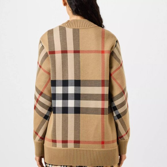 Burberry Vintage Check Wool Blend Cardigan - Picture 6 of 15